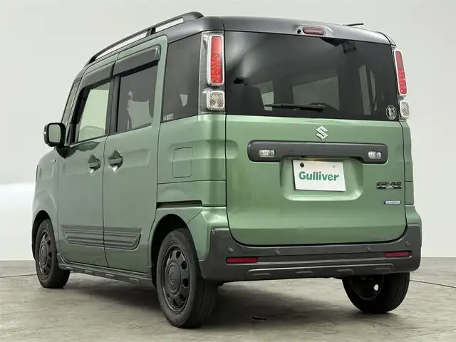 スズキ スペーシア ギア HYBRID XZターボ 愛知県 2019(令1)年 6.5万km ツールグリーンパールメタリック/ガンメタリック2トーンルーフ 純正8型ナビ（フルセグ、CD、DVD、Bluetooth）/ETC/Bカメラ/両側パワスラドア/衝突軽減ブレーキ/レーンキープアシスト/HUD/シートヒーター（D+N)/ドラレコ前方/パドルシフト/LEDヘッドライト/フォグライト/ルーフレール/オートライト/純正フロアマット/スマートキー/横滑り防止装置