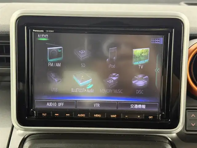 スズキ スペーシア ギア HYBRID XZターボ 愛知県 2019(令1)年 6.5万km ツールグリーンパールメタリック/ガンメタリック2トーンルーフ 純正8型ナビ（フルセグ、CD、DVD、Bluetooth）/ETC/Bカメラ/両側パワスラドア/衝突軽減ブレーキ/レーンキープアシスト/HUD/シートヒーター（D+N)/ドラレコ前方/パドルシフト/LEDヘッドライト/フォグライト/ルーフレール/オートライト/純正フロアマット/スマートキー/横滑り防止装置