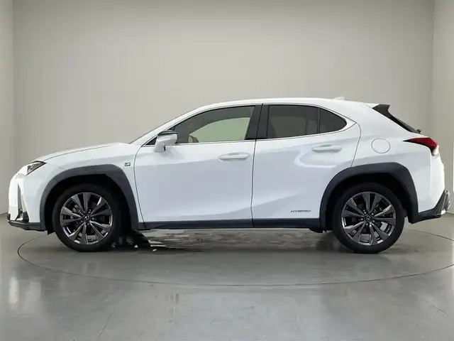 レクサス ＵＸ 250h Fスポーツ 愛知県 2021(令3)年 5.1万km ホワイトノーヴァガラスフレーク 純正ナビ　フルセグＴＶ　ムーンルーフ　全方位カメラ　三眼ＬＥＤライト　黒革　シートヒーター　電動リアゲート　衝突軽減　追従クルコン　コーナーセンサー　ＨＵＤ　ＢＳＭ　ハンドルヒーター　ＥＴＣ　禁煙車