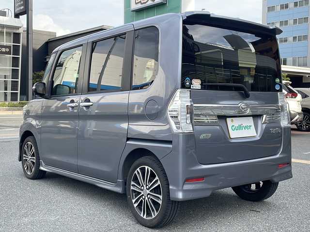 ダイハツ タント カスタム RS トップED SAⅡ 大阪府 2015(平27)年 6.3万km タングステングレーM 純正ナビ/バックカメラ/フルセグTV/Bluetooth/AM・FM/両側パワースライドドア/プッシュスタート/ドライブレコーダー/ETC/2列目サンシェード/横滑り防止機能/衝突軽減ブレーキ/純正15インチアルミホイール