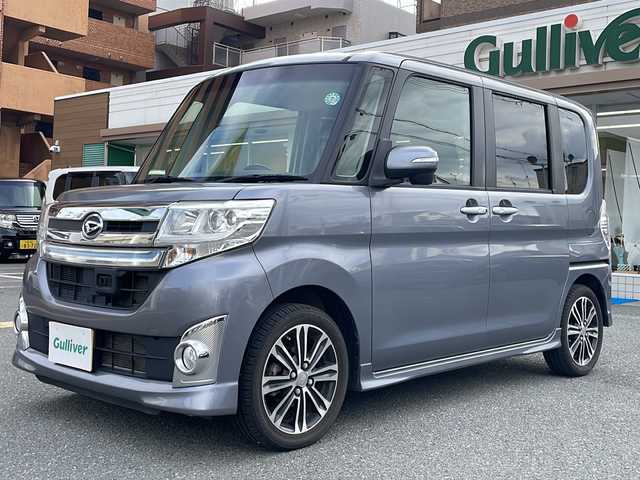ダイハツ タント カスタム RS トップED SAⅡ 大阪府 2015(平27)年 6.3万km タングステングレーM 純正ナビ/バックカメラ/フルセグTV/Bluetooth/AM・FM/両側パワースライドドア/プッシュスタート/ドライブレコーダー/ETC/2列目サンシェード/横滑り防止機能/衝突軽減ブレーキ/純正15インチアルミホイール