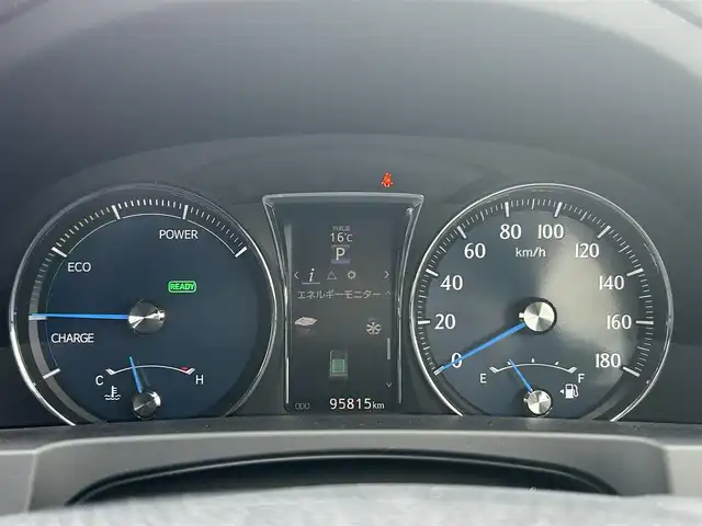 トヨタ クラウン ハイブリッド ロイヤル Four 山形県 2016(平28)年 9.6万km ブラック 純正SDナビ/・フルセグTV/AM/FM/CD/Bluetooth/4WD/バックカメラ/クルーズコントロール/オートライト/横滑り防止装置/盗難防止装置/純正16インチホイール/ETC/スマートキー/プッシュスタート/取扱説明書/保証書