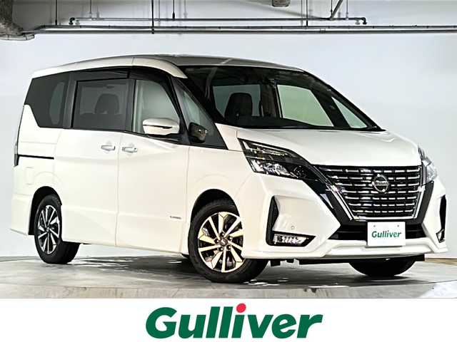 日産 セレナ ハイウェイスター V 広島県 2022(令4)年 6.6万km ブリリアントホワイトパール 禁煙/エマージェンシーブレーキ/車線逸脱警報/ハイビームアシスト/道路標識認識/BSW/プロパイロット/アルパインナビ（7DNXF）/・フルセグ/CD/DVD/SD/REC/Bluetooth/バックカメラ/革巻ステアリング/ステアリングスイッチ/オートライト/スマートキー/プッシュスタート/スマートキー/電動パーキングブレーキ/オートホールド/LEDヘッドライト/フォグランプ/ドライブレコーダー/ETC/フロアマット/ドアバイザー/アイドリングストップ/オートデュアルエアコン、リヤヒーターダクト  /純正１６インチアルミホイール