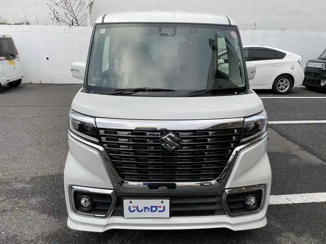 スズキ スペーシア カスタム HYBRID XS ターボ 千葉県 2018(平30)年 10.2万km ピュアホワイトP 【(株)IDOMが運営する【じしゃロン八千代店】の自社ローン対象車両になります。こちらは現金ご利用時の価格です。自社ローンご希望の方は別途その旨お申付け下さい。】/社外ナビ/・CD/DVD/・フルセグTV/・Bluetooth接続/ETC/D席シートヒーター/両側パワースライドドア