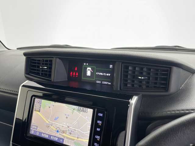 トヨタ ルーミー カスタムG 千葉県 2021(令3)年 2.3万km ブラックマイカメタリック 禁煙車　/衝突軽減システム　/純正ナビ　/ＡＭ　ＦＭ　ＣＤ　ＤＶＤ　ＢＴ　フルセグ　/両側電動スライド　/レーダークルーズコントロール　/コーナーセンサー　/バックカメラ　/ＥＴＣ　/ＬＥＤヘッドライト　/Ｐスタート/スマートキー/純正アルミホイール/フロアマット/アイドリングストップ
