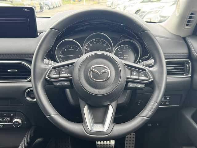マツダ ＣＸ－５ XD スマートエディション 福島県 2021(令3)年 5.2万km ディープクリスタルブルーマイカ マツダ１０型ナビ　全周囲Ｃ　フルセグ　ヘッドアップディスプレイ　ドラレコ　ＥＴＣ　ＵＳＢ　メモリ付電動シートヒーター　ステアヒーター　ヒルスタートアシスト　レーダークルーズ　オートＬＥＤ　フォグ