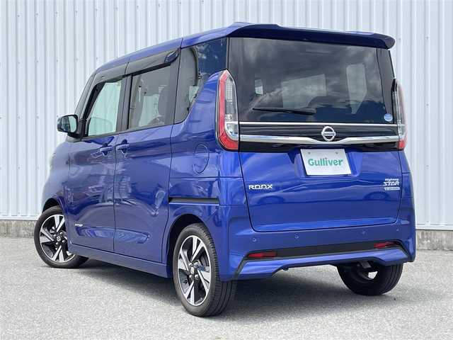 日産 ルークス HWS Gターボ プロパイロットED 福岡県 2020(令2)年 3万km アトランティックブルー 純正9インチナビ(MM319D-L)/両側パワースライドドア/エマージェンシーブレーキ/車線逸脱警報/車線逸脱防止支援/車外カメラ（全方位）/プロパイロット/コーナーセンサー（前後）/アイドリングストップ/電動パーキングブレーキ/オートブレーキホールド/AAC/ステアリングスイッチ/ビルドインETC2.0/オートライト/サーキュレーター/純正AW15インチ
