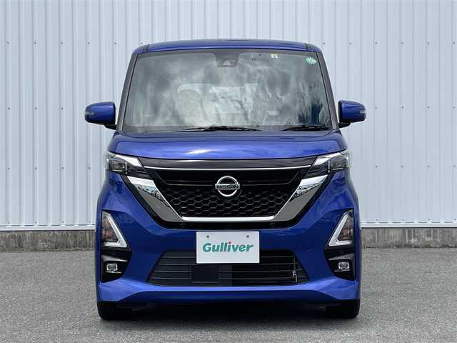 日産 ルークス HWS Gターボ プロパイロットED 福岡県 2020(令2)年 3万km アトランティックブルー 純正9インチナビ(MM319D-L)/両側パワースライドドア/エマージェンシーブレーキ/車線逸脱警報/車線逸脱防止支援/車外カメラ（全方位）/プロパイロット/コーナーセンサー（前後）/アイドリングストップ/電動パーキングブレーキ/オートブレーキホールド/AAC/ステアリングスイッチ/ビルドインETC2.0/オートライト/サーキュレーター/純正AW15インチ