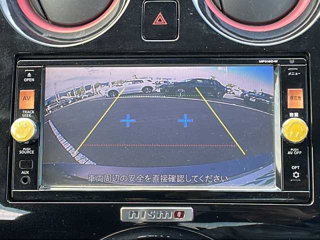 日産 ノート ニスモS 長野県 2015(平27)年 7.1万km ダークメタルグレー 純正ナビ【MP315D-W】/(CD/DVD/フルセグTV/BT)/バックカメラ/ETC/ドライブレコーダー/革巻きステアリング/LEDヘッドライト/フォグランプ/オートライト/スマートキー/Pスタート/電動格納ミラー/純正17インチAW/純正フロアマット/ドアバイザー