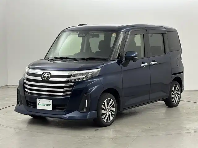 トヨタ ルーミー カスタムG 福岡県 2021(令3)年 3.3万km レーザーブルークリスタルシャイン 純正ナビ／フルセグＴＶ　/バックカメラ　/ビルトインＥＴＣ　/前後ドラレコ　/レーダークルコン　/コーナーセンサー　/衝突被害軽減　/横滑り防止装置　/アイドリングストップ　/両側電動スライドドア　/純正１４インチＡＷ