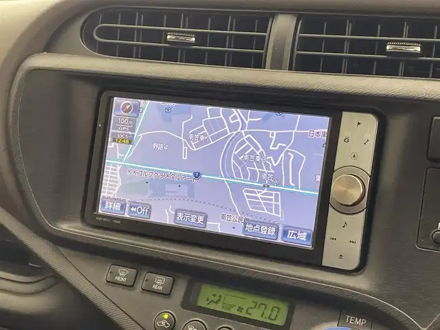 トヨタ アクア G 滋賀県 2012(平24)年 12.6万km シトラスオレンジマイカメタリック 純正HDDナビ/【Bluetooth/SD/HDD/フルセグ】/バックカメラ/シートヒーター/テレビキャンセラー/純正LEDライト/ETC