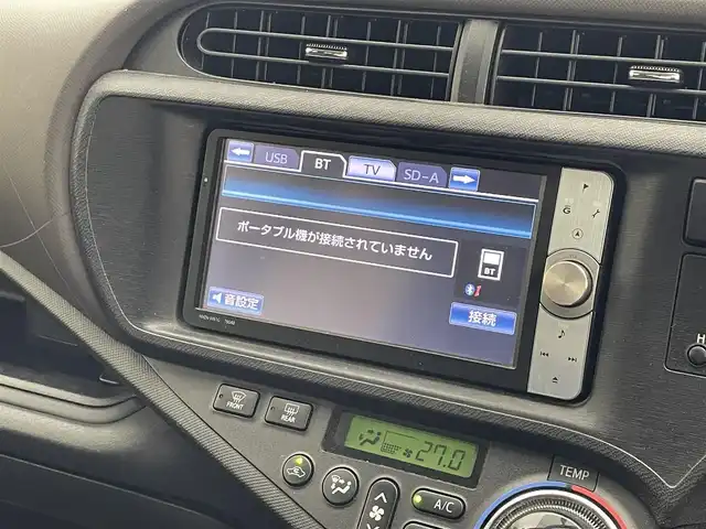 トヨタ アクア G 滋賀県 2012(平24)年 12.6万km シトラスオレンジマイカメタリック 純正HDDナビ/【Bluetooth/SD/HDD/フルセグ】/バックカメラ/シートヒーター/テレビキャンセラー/純正LEDライト/ETC