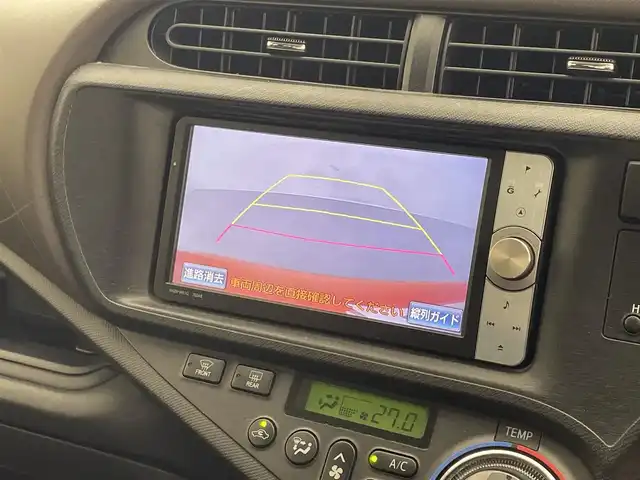 トヨタ アクア G 滋賀県 2012(平24)年 12.6万km シトラスオレンジマイカメタリック 純正HDDナビ/【Bluetooth/SD/HDD/フルセグ】/バックカメラ/シートヒーター/テレビキャンセラー/純正LEDライト/ETC