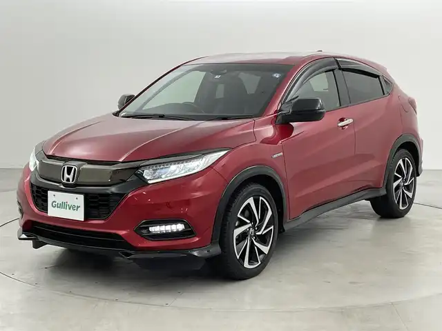 ホンダ ヴェゼル ハイブリッド RS ホンダセンシング 福岡県 2019(令1)年 5万km プレミアムクリスタルレッドM 純正８型ナビ（ＢＴ，フルセグＴＶ）　/バックカメラ　/前後ドラレコ　/ビルトインＥＴＣ　/ＡＣＣ　/衝突軽減ブレーキ　/レーンキープ　/パドルシフト　/ハーフレザー　/シートヒーター　/純正１８インチＡＷ　/ＬＥＤライト