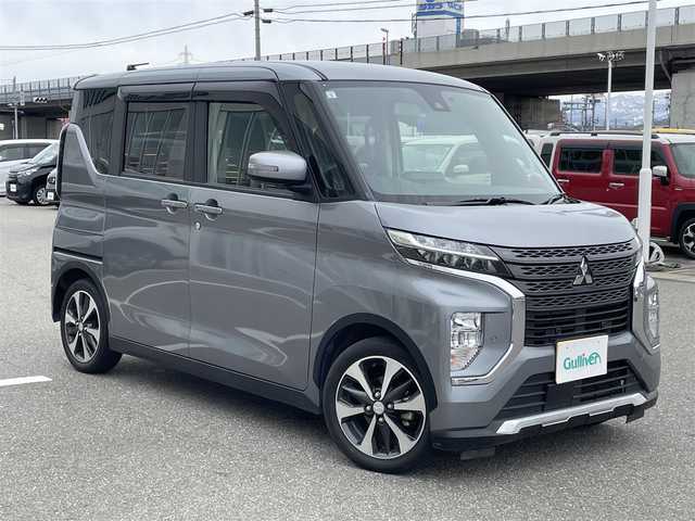 三菱 ｅＫクロススペース T 石川県 2021(令3)年 3.7万km チタニウムグレーメタリック 純正9型ナビ/フルセグTV/バックカメラ/LEDヘッドライト/ETC/片側パワースライドドア/エマージェンシーブレーキ/インテリキー/プッシュスタート/電動ミラー/純正アルミホイール/オートライト/シートヒーター