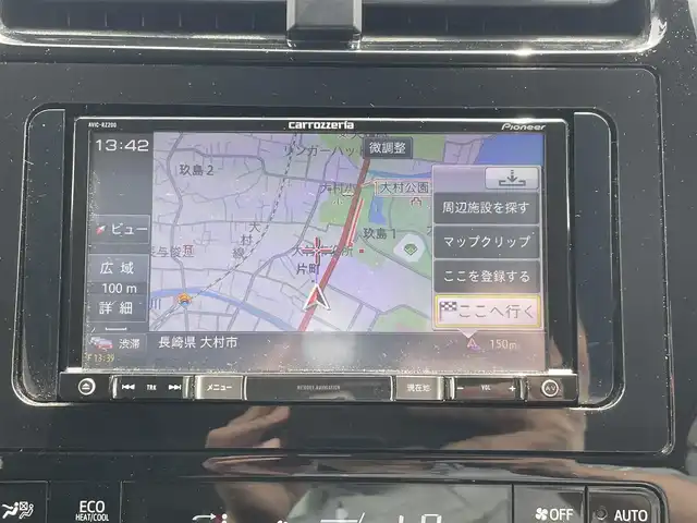 トヨタ プリウス S 長崎県 2017(平29)年 6.2万km スティールブロンドM 社外メモリナビ/バックカメラ/前後ドライブレコーダー/オートライト/LEDヘッドライト/横滑り防止/ステアリングスイッチ/ETC/スマートキー