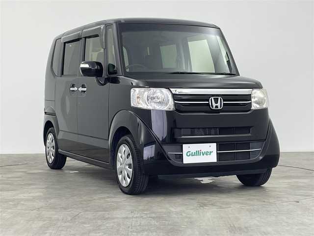 ホンダ Ｎ ＢＯＸ G Lパッケージ 群馬県 2016(平28)年 5万km スマートブラック フリップダウンモニター　社外７インチナビ　両側パワースライドドア　ベンチシート　ステアリングリモコン　横滑り防止装置　ＥＴＣ　スマートキー　スペアキー　ダブルエアバッグ　ＡＢＳ　盗難防止装置　禁煙車