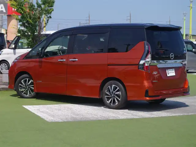 日産 セレナ ハイウェイスター V 千葉県 2020(令2)年 4万km サンライズオレンジ/ダイヤモンドブラック 195/60R16/エマージェンシーブレーキ/プロパイロット/インテリジェントパーキングアシスト/インテリジェントクルーズコントロール/ハンズフリー両側パワースライドドア/純正SDナビ/地デジTV/【BD/DVD/CD再生機能　Bluetooth接続】/アラウンドビューモニター/ドライブレコーダー（DJ4-D）/フリップダウンモニター/革巻きステアリング/ステアリングスイッチ/ETC（2.0）/LEDヘッドライト/ウインカーミラー/コーナーセンサー/純正16インチアルミホイル/サイド/カーテンエアバッグ/インテリジェントキー