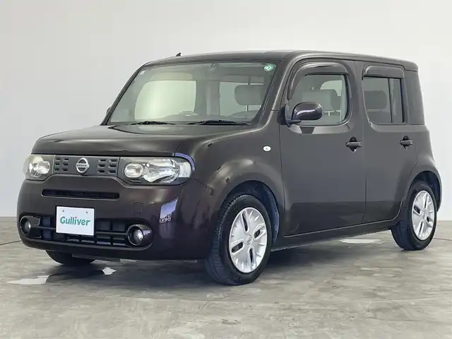日産 キューブ 15X 群馬県 2016(平28)年 8.3万km ビターショコラ 純正７インチナビ　バックカメラ　ベンチシート　アイドリングストップ　スマートキー　スペアキー　横滑り防止装置　盗難防止装置　ドライブレコーダー　ダブルエアバッグ　純正フロアマット　オートエアコン　禁煙