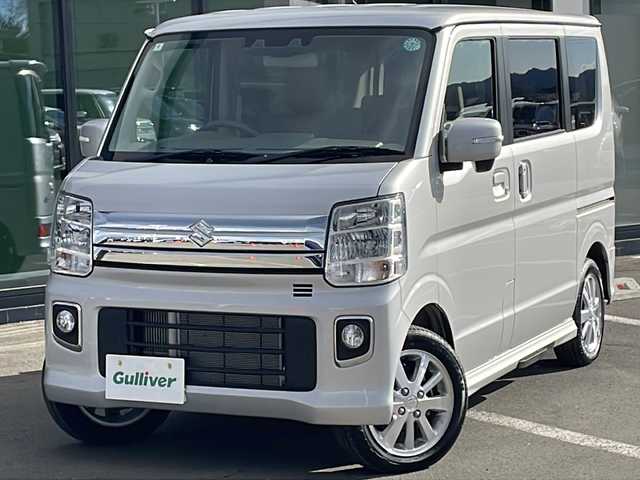 スズキ エブリィ ワゴン PZターボ スペシャル 道東・釧路十勝 2024(令6)年 0.4万km シルキーシルバーメタリック ・４WD/・純正ディスプレイオーディオ/（ラジオ・USB・ BT）/・バックカメラ/・両側パワースライドドア/・スマートキー/・プッシュスタート/・ステアリングスイッチ/・デュアルブレーキサポート/・アイドリングストップ/・コーナーセンサー/・フォグライト/・白線逸脱防止機能/・衝突被害軽減ブレーキ/・横滑り防止装置/・リアヒーター/・オートステップ/・運転席シートヒーター/・純正14インチアルミホイール/・保証書