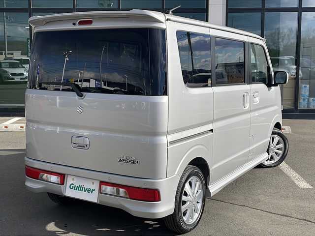 スズキ エブリィ ワゴン PZターボ スペシャル 道東・釧路十勝 2024(令6)年 0.4万km シルキーシルバーメタリック ・４WD/・純正ディスプレイオーディオ/（ラジオ・USB・ BT）/・バックカメラ/・両側パワースライドドア/・スマートキー/・プッシュスタート/・ステアリングスイッチ/・デュアルブレーキサポート/・アイドリングストップ/・コーナーセンサー/・フォグライト/・白線逸脱防止機能/・衝突被害軽減ブレーキ/・横滑り防止装置/・リアヒーター/・オートステップ/・運転席シートヒーター/・純正14インチアルミホイール/・保証書