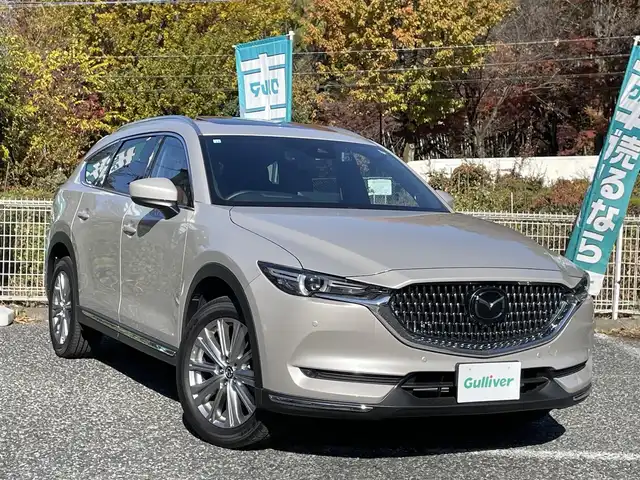 マツダ ＣＸ－８ 25T エクスクルーシブモード 埼玉県 2022(令4)年 0.6万km プラチナクォーツメタリック ワンオーナー禁煙車/サンルーフ/茶革シート/エアシート＆シートヒーター/BOSEサウンド/純正ナビTV/360度カメラ/ヘッドアップディスプレイ/前後ドラレコ/クリアランスソナー/パワーバックドア/純正19インチアルミ/ＬＥＤヘッドライト/ＢＳＭ/レーダークルーズコントロール/衝突軽減ブレーキ/プッシュスタート/スマートキーｘ２/走行５５６７キロ/保証書付整備手帳/取扱説明書