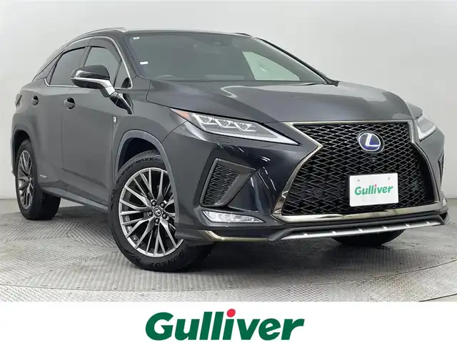 レクサス ＲＸ 450h Fスポーツ 道央・札幌 2020(令2)年 6.4万km グラファイトブラックガラスフレーク ・衝突軽減/・横滑り防止機能/・全方位カメラ/・メーカーナビ/・フルセグTV＆ＣＤ＆ＤＶＤ＆BT/・シートヒーター＆ベンチレーション/・パワーシート/・ヘッドアップディスプレイ/・ステアリングヒーター/・パワーバックドア/・オートハイビーム/・ブラインドスポットモニター/・オートライト/・オートエアコン/・ＥＴＣ２．０/・純正２０インチアルミホイール/・純正フロアマット/・３眼ＬＥＤヘッドライト/・ＬＥＤフォグランプ/・パドルシフト/・純正ドライブレコーダー/・スマートキー＆プッシュスタート