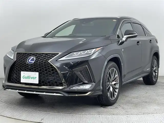 レクサス ＲＸ 450h Fスポーツ 道央・札幌 2020(令2)年 6.4万km グラファイトブラックガラスフレーク ・衝突軽減/・横滑り防止機能/・全方位カメラ/・メーカーナビ/・フルセグTV＆ＣＤ＆ＤＶＤ＆BT/・シートヒーター＆ベンチレーション/・パワーシート/・ヘッドアップディスプレイ/・ステアリングヒーター/・パワーバックドア/・オートハイビーム/・ブラインドスポットモニター/・オートライト/・オートエアコン/・ＥＴＣ２．０/・純正２０インチアルミホイール/・純正フロアマット/・３眼ＬＥＤヘッドライト/・ＬＥＤフォグランプ/・パドルシフト/・純正ドライブレコーダー/・スマートキー＆プッシュスタート