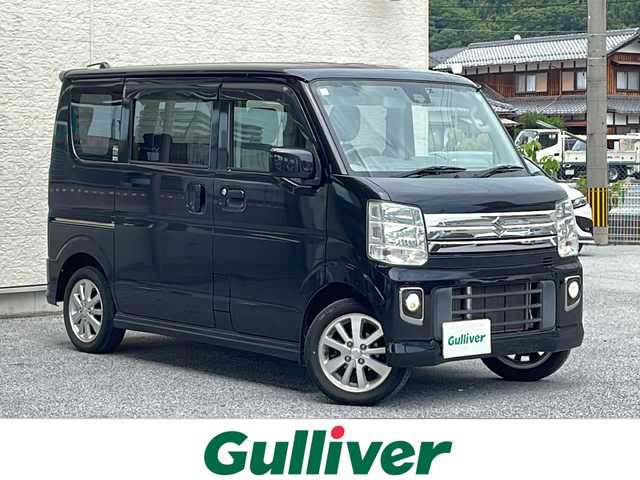 スズキ エブリィ ワゴン PZターボ 滋賀県 2019(平31)年 6.9万km ブルーイッシュブラックパール3 SDナビ/フルセグTV/Bluetooth/ETC/プッシュスタート/スマートキー×２/オートライト(HIDヘッドライト)/ドライブレコーダー/ステアリングスイッチ/取扱説明書・保証書
