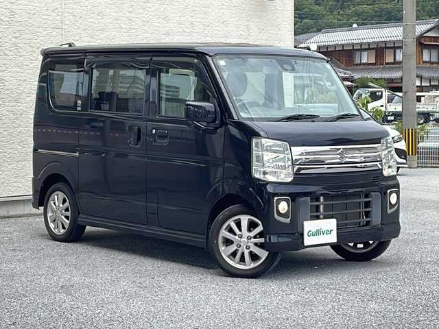 スズキ エブリィ ワゴン PZターボ 滋賀県 2019(平31)年 6.9万km ブルーイッシュブラックパール3 SDナビ/フルセグTV/Bluetooth/ETC/プッシュスタート/スマートキー×２/オートライト(HIDヘッドライト)/ドライブレコーダー/ステアリングスイッチ/取扱説明書・保証書