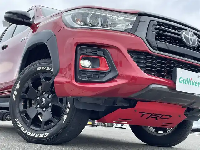 トヨタ ハイラックス Z ブラックラリーエディション 佐賀県 2020(令2)年 4.2万km クリムゾンスパークレッドM トヨタセーフティセンス/　レーダークルーズコントロール/　レーンディパーチャーアラート/　プリクラッシュセーフティ/　ロードサインアシスト/　先行車発進お知らせ機能/純正SDナビ/　CD　SD　AUX　BT/バックカメラ/D＋N席シートヒーター/革巻きステアリング/ステアリングリモコン/TRDスポーツバー/TRDアンダーカバー/TRDフロアマット/ベッドライナー/純正18インチアルミホイール/純正LEDヘッドライト/フォグライト/プッシュスタート/スマートキー