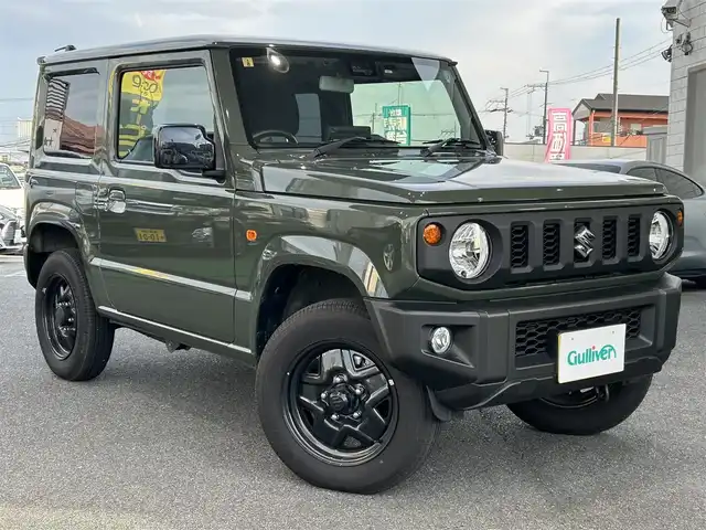 スズキ ジムニー XL 奈良県 2023(令5)年 1.9万km ジャングルグリーン ワンオーナー　/アルパインフローティングディスプレイオーディオ　/(HDMI/BT/Applecarplay)/連動前後ドライブレコーダー　/ＥＴＣ　/バックカメラ　/前席シートヒーター　/衝突被害軽減システム　/車線逸脱警報 /スペアキー
