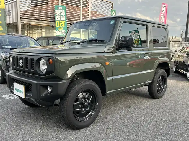 スズキ ジムニー XL 奈良県 2023(令5)年 1.9万km ジャングルグリーン ワンオーナー　/アルパインフローティングディスプレイオーディオ　/(HDMI/BT/Applecarplay)/連動前後ドライブレコーダー　/ＥＴＣ　/バックカメラ　/前席シートヒーター　/衝突被害軽減システム　/車線逸脱警報 /スペアキー