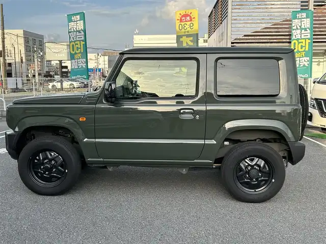 スズキ ジムニー XL 奈良県 2023(令5)年 1.9万km ジャングルグリーン ワンオーナー　/アルパインフローティングディスプレイオーディオ　/(HDMI/BT/Applecarplay)/連動前後ドライブレコーダー　/ＥＴＣ　/バックカメラ　/前席シートヒーター　/衝突被害軽減システム　/車線逸脱警報 /スペアキー