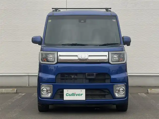ダイハツ ウェイク G ターボ SA Ⅱ 秋田県 2016(平28)年 3.5万km ブルーメタリック ４WD/社外オーディオ（AM/FM/CD)/LEDヘッドライト/ターボ/衝突軽減システム/両側パワスラ/社外アルミ/スマートキー/アイドリングストップ/コーナーセンサー/プッシュスタート/運転席シートヒーター/純正フロアマット/純正ドアバイザー/オートライト/オートエアコン/パワーステアリング/パワーウィンドウ/横滑り防止/盗難防止装置/ルーフキャリア/電動格納ミラー/保証書/取扱説明書/記録簿