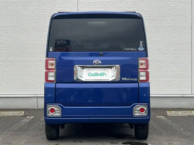 ダイハツ ウェイク G ターボ SA Ⅱ 秋田県 2016(平28)年 3.5万km ブルーメタリック ４WD/社外オーディオ（AM/FM/CD)/LEDヘッドライト/ターボ/衝突軽減システム/両側パワスラ/社外アルミ/スマートキー/アイドリングストップ/コーナーセンサー/プッシュスタート/運転席シートヒーター/純正フロアマット/純正ドアバイザー/オートライト/オートエアコン/パワーステアリング/パワーウィンドウ/横滑り防止/盗難防止装置/ルーフキャリア/電動格納ミラー/保証書/取扱説明書/記録簿