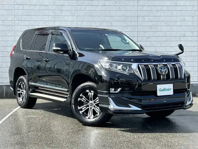 トヨタ ランドクルーザー プラド TX 富山県 2022(令4)年 4.3万km ブラック 純正９型ナビ/フルセグＴＶ／Ｂｌｕｅｔｏｏｔｈ/バックカメラ/サンルーフ/モデリスタエアロ/デジタルインナーミラー/レーダークルーズコントロール/セーフティセンス/スマートキー/プッシュスタート/レーンキープアシスト/純正AW17インチスタッドレス積み込み/オートマチックハイビーム/ドライブレコーダー/横滑り防止装置/W＋サイドエアバック/カーテンエアバック/スペアキー1本/保証書／取説有り