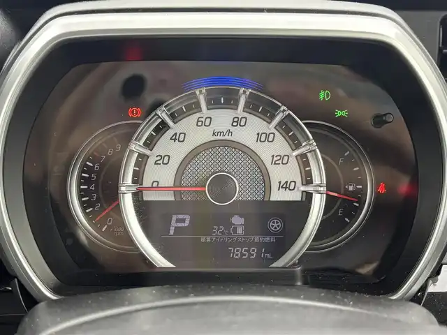 スズキ スペーシア カスタム HYBRID GS 福井県 2018(平30)年 7.9万km ピュアホワイトP カロッツェリア7型ナビ/（FM/AM/BT/AUX/Ipod/TV/CD/DVD)/４WD/片側パワースライドドア/スペアキー1本/社外フロアマット/純正LEDヘッドライト/純正フロントフォグランプ/後方コーナーセンサー/ABS/横滑り防止装置/レーンキープアシスト/衝突被害軽減システム/オートライト