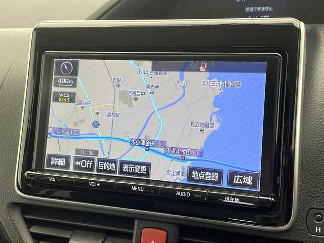 トヨタ ヴォクシー X 千葉県 2017(平29)年 4.7万km ブラック 純正ナビ/後席モニター/片側パワースライドドア/アイドリングストップ/ビルトインＥＴＣ/ステアリングスイッチ/オートライト/横滑防止/純正フロアマット/ウィンカーミラー