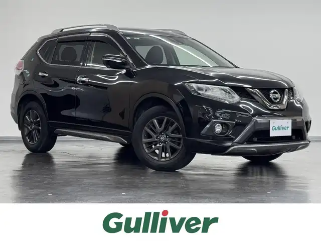 日産 エクストレイル 20Xt ブラックエクストリーマーX エマB 三重県 2017(平29)年 5.7万km ダイヤモンドブラック ガソリン/フルタイム4WD/フロアCVT/メーカー純正7インチナビ QY-7931/（FM/AM/CD/DVD/MusicBox/TV/AUX/USB/iPod/Bluetooth）/インテリジェント アラウンドビューモニター（移動物検知機能付）/ドライブレコーダー 前方/ビルトイン ETC/安全/・エマージェンシーブレーキ/・車線逸脱警報（LDW）/・ふらつき警報/・進入禁止警報/・フロント&バックソナー/・後側方車両検知警報／接近通知（BSW/BSI）/・パーキングアシスト/・ヒルディセントコントロール/・コーナリングスタビティアシスト/・アクティブエンジンブレーキ/装備/・撥水シート/・シートヒーター（D/N）/・ルーフレール/・リモコンオートバックドア/・LEDヘッドランプ（ハイ・ロー）&フロントハロゲンフォグランプ/・インテリジェントオートライトシステム/・ステアリングスイッチ/・左右独立オートエアコン/・純正18inAW/・スマートキーx1/・取/ナビ取/など