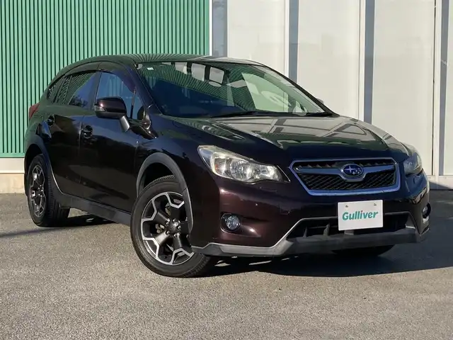 スバル インプレッサ ＸＶ 2．0i－L アイサイト 福岡県 2012(平24)年 8.3万km ディープチェリーパール 4WD/ブラックレザーセレクション/社外ディスプレイオーディオ/バックカメラ/ビルトインETC/ドライブレコーダー/全車速追従機能付クルーズコントロール/アイサイトver2/・衝突被害軽減ブレーキ/・車線逸脱警報/・AT誤発進抑制/HIDヘッドランプ/オートライト/オートエアコン/革巻きステアリング/パドルシフト/ブラック革シート/前席シートヒーター/運転席パワーシート/純正17インチアルミホイール/スマートキー/プッシュエンジンスタート