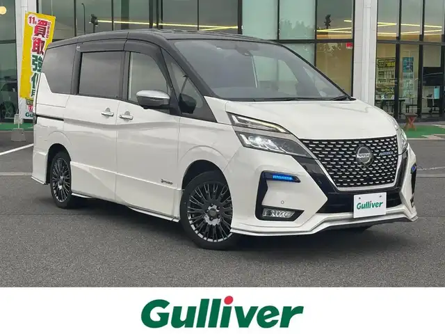 日産 セレナ e-パワー オーテック スポーツスペック 奈良県 2020(令2)年 6.8万km ブリリアントホワイトパール 2トーン アルパイン11型ナビ [EX11NX]/12.8型フリップダウンモニター [PXH12X-R]/ナビ連動前後ドライブレコーダー /インテリジェントルームミラー /プロパイロット /ステアリングヒーター /シートヒーター /専用革シート /両側パワースライドドア/リアサンシェード/衝突被害軽減システム/前後コーナーセンサー/LEDヘッドライト