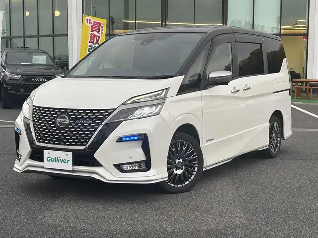 日産 セレナ e-パワー オーテック スポーツスペック 奈良県 2020(令2)年 6.8万km ブリリアントホワイトパール 2トーン アルパイン11型ナビ [EX11NX]/12.8型フリップダウンモニター [PXH12X-R]/ナビ連動前後ドライブレコーダー /インテリジェントルームミラー /プロパイロット /ステアリングヒーター /シートヒーター /専用革シート /両側パワースライドドア/リアサンシェード/衝突被害軽減システム/前後コーナーセンサー/LEDヘッドライト