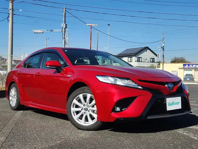 トヨタ カムリ WS 宮城県 2019(平31)年 8.3万km エモーショナルレッドⅡ 純正MOP8型ナビ/フルセグTV/バックモニター/ビルトインETC2.0/ドライブレコーダー/レーダークルーズコントロール/クリアランスソナー/セーフティセンス/・衝突被害軽減ブレーキ/・車線逸脱警報/・オートマチックハイビーム/LEDヘッドランプ/LEDフロントフォグランプ/革巻きステアリング/ハーフレザーシート/運転席パワーシート/純正17インチアルミホイール/スマートキー/プッシュエンジンスタート/禁煙車