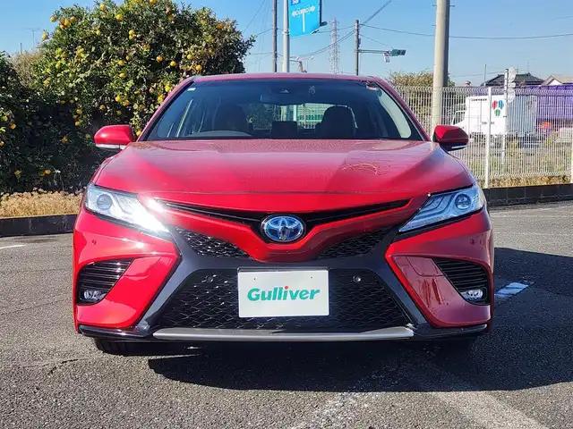 トヨタ カムリ WS 宮城県 2019(平31)年 8.3万km エモーショナルレッドⅡ 純正MOP8型ナビ/フルセグTV/バックモニター/ビルトインETC2.0/ドライブレコーダー/レーダークルーズコントロール/クリアランスソナー/セーフティセンス/・衝突被害軽減ブレーキ/・車線逸脱警報/・オートマチックハイビーム/LEDヘッドランプ/LEDフロントフォグランプ/革巻きステアリング/ハーフレザーシート/運転席パワーシート/純正17インチアルミホイール/スマートキー/プッシュエンジンスタート/禁煙車