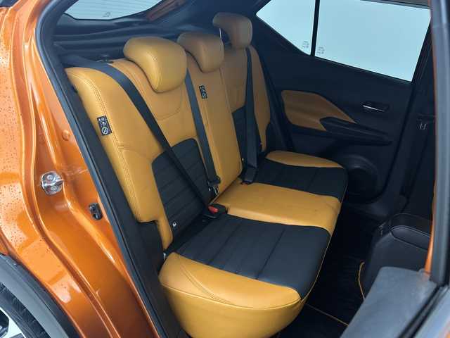 日産 キックス X ツートーンインテリアED 茨城県 2020(令2)年 4.8万km プレミアムホライズンオレンジ/ピュアブラック 2トーン ワンオーナー　純正９型ナビ　フルセグＴＶ　パノラミックビューモニター　衝突軽減ブレーキ　追従クルコン　デジタルインナーミラー　ＥＴＣ　シートヒーター　スマートキ―　ＬＥＤライト　純正アルミホイール