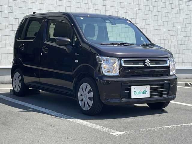 スズキ ワゴンＲ HYBRID FX 静岡県 2021(令3)年 3.3万km アーバンブラウンパールメタリック 禁煙/社外ディスプレイオーディオ/（AM/FM/BT）/・バックカメラ/コーナーセンサー/アイドリングストップ/衝突軽減ブレーキ/レーンキープアシスト/シートヒーター（運転席）/ハロゲンライト/・オートライト/前後ドライブレコーダー/プッシュスタート/・スマートキー/・スペアキー