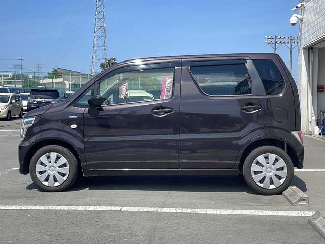 スズキ ワゴンＲ HYBRID FX 静岡県 2021(令3)年 3.3万km アーバンブラウンパールメタリック 禁煙/社外ディスプレイオーディオ/（AM/FM/BT）/・バックカメラ/コーナーセンサー/アイドリングストップ/衝突軽減ブレーキ/レーンキープアシスト/シートヒーター（運転席）/ハロゲンライト/・オートライト/前後ドライブレコーダー/プッシュスタート/・スマートキー/・スペアキー