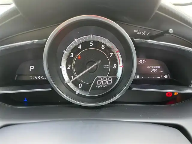 マツダ デミオ 13S Lパッケージ 島根県 2014(平26)年 7.2万km ダイナミックブルーマイカ 純正SDナビ　/フルセグTV/DVD再生/Bluetooth接続　/ＥＴＣ　/バックカメラ　/横滑り防止装置　/アイドリングストップ/スマートキー　/プッシュスタート/純正LEDヘッドライト/純正15インチアルミホイール/純正フロアマット