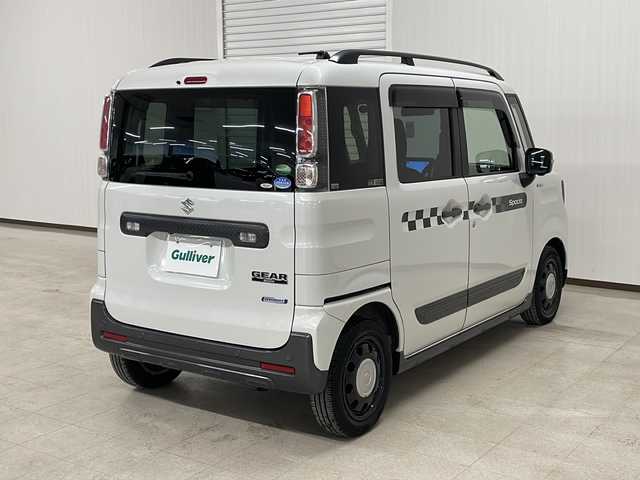 スズキ スペーシア ギア HYBRID XZターボ 熊本県 2020(令2)年 1.2万km ピュアホワイトP カロッツェリア8型ナビ/フルセグTV/両側パワースライドドア/全方位モニター用カメラパッケージ/ビルトインETC/アダプティブクルーズコントロール/リアパーキングセンサー/セーフティサポート/・デュアルカメラブレーキサポート/・後退時ブレーキサポート/・前後誤発進抑制機能/・車線逸脱警報機能/・ふらつき警報機能/・ハイビームアシスト/・先行車発進お知らせ機能/IC付ターボ/LEDヘッドランプ/革巻きステアリング/パドルシフト/前席シートヒーター/純正14インチアルミホイール/キーレスプッシュスタートシステム/禁煙車